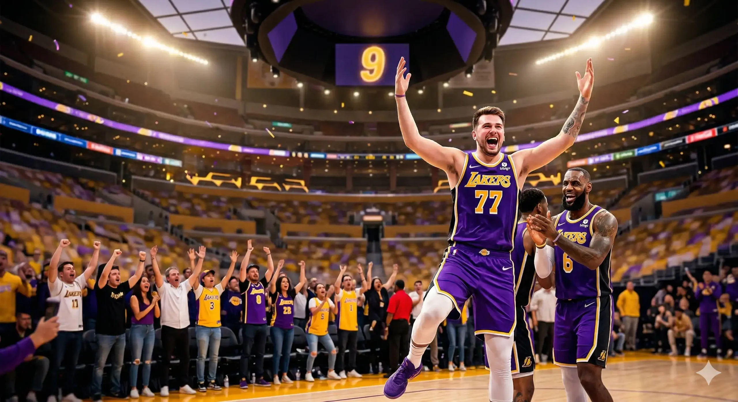 Los Lakers de Luka no tienen techo: 9 victorias seguidas Imagen generada con IA
