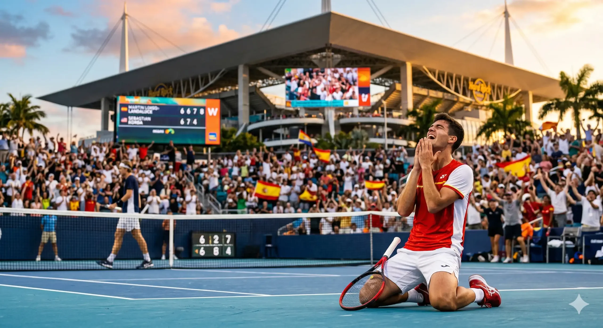 Martin Landaluce hace historia en el Miami Open Generada con IA
